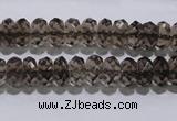 CSQ110 5*10mm faceted rondelle grade AA natural smoky quartz beads
