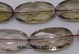 CSQ214 15*30mm faceted oval grade AA natural smoky quartz beads