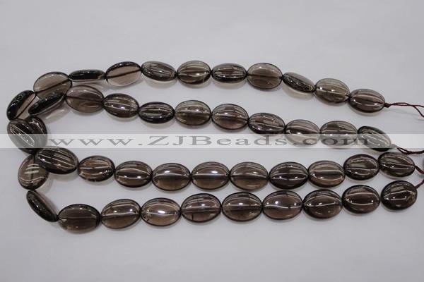 CSQ234 15.5 inches 13*18mm oval grade AA natural smoky quartz beads