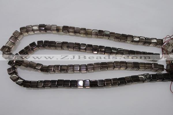 CSQ241 15.5 inches 8*8mm cube grade AA natural smoky quartz beads