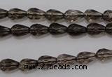 CSQ242 6*10mm faceted teardrop grade AA natural smoky quartz beads