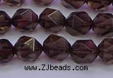 CSQ523 15.5 inches 10mm faceted nuggets smoky quartz beads