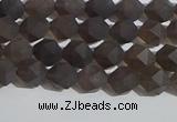 CSQ531 15.5 inches 6mm faceted nuggets matte smoky quartz beads