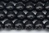 CSQ540 15 inches 6mm round black morion smoky quartz beads