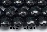 CSQ541 15 inches 8mm round black morion smoky quartz beads