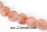 CSS02 8mm flat round natural indian sunstone beads wholesale