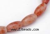 CSS08 5*12mm rice shape natural indian sunstone beads wholesale