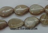 CSS220 15.5 inches 13*18mm flat teardrop natural sunstone beads