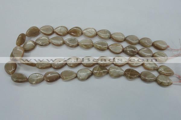 CSS220 15.5 inches 13*18mm flat teardrop natural sunstone beads