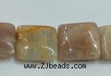 CSS259 15.5 inches 20*20mm square natural sunstone beads