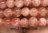 CSS300 15.5 inches 4mm round golden sunstone gemstone beads