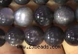 CSS316 15.5 inches 8mm round black sunstone gemstone beads