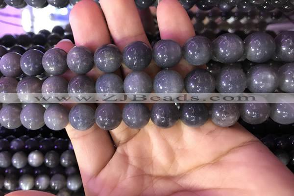 CSS318 15.5 inches 12mm round black sunstone gemstone beads