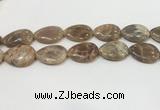 CSS411 15.5 inches 20*30mm flat teardrop sunstone beads wholesale