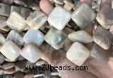 CSS432 15.5 inches 25*25mm diamond sunstone beads wholesale