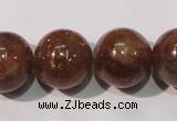 CSS556 15.5 inches 12mm round natural golden sunstone beads