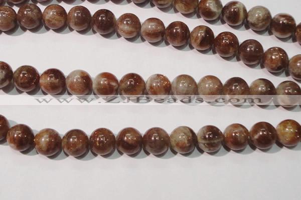 CSS556 15.5 inches 12mm round natural golden sunstone beads