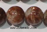 CSS557 15.5 inches 14mm round natural golden sunstone beads