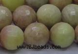 CSS616 15.5 inches 16mm faceted round yellow sunstone gemstone beads