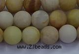 CSS623 15.5 inches 10mm round matte yellow sunstone gemstone beads