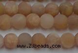 CSS651 15.5 inches 6mm round matte sunstone beads wholesale