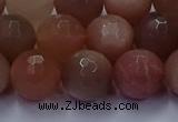 CSS674 15.5 inches 12mm faceted round sunstone gemstone beads wholesale