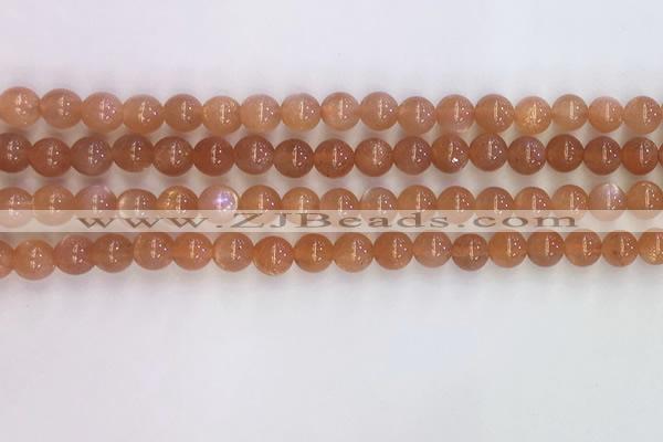 CSS708 15.5 inches 4mm round natural golden sunstone beads