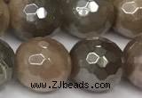 CSS813 15 inches 12mm faceted round AB-color sunstone beads