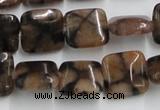 CST09 15.5 inches 14*14mm square staurolite gemstone beads wholesale