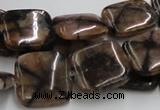 CST10 15.5 inches 18*18mm square staurolite gemstone beads wholesale