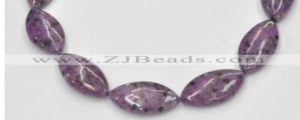CSU24 AB grade 20*40mm flat rice dyed natural sugilite beads