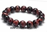 CTB09 7.5 inches 10mm round red tiger eye stretch bracelet