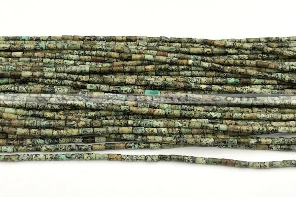 CTB1003 15 inches 2*4mm tube African turquoise beads
