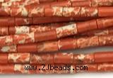 CTB1021 15 inches 2*4mm tube imitation sea sediment jasper beads