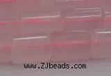 CTB103 15.5 inches 11*15mm faceted tube rose quartz beads