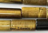 CTB1037 15 inches 8*16mm - 8*18mm tube yellow tiger eye beads