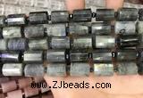 CTB209 15.5 inches 10*15mm faceted tube labradorite beads