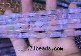 CTB252 15.5 inches 7*8mm - 7*11mm tube natural morganite beads