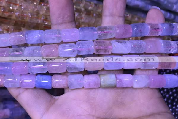 CTB253 15.5 inches 8*10mm - 8*12mm tube natural morganite beads