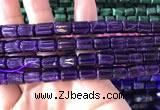 CTB257 15.5 inches 8*10mm tube natural amethyst gemstone beads