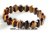 CTB28 7.5 inches 5*10*15mm oval tiger eye stretch bracelet