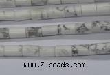 CTB304 15.5 inches 4*6mm tube white howlite beads wholesale