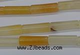 CTB321 15.5 inches 4*13mm tube yellow jade beads wholesale