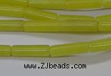 CTB323 15.5 inches 4*13mm tube lemon jade beads wholesale