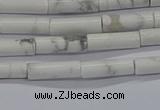 CTB340 15.5 inches 4*13mm tube white howlite beads wholesale