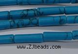 CTB342 15.5 inches 4*13mm tube imitation turquoise beads wholesale