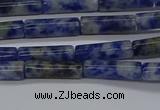 CTB355 15.5 inches 4*13mm tube blue spot stone beads wholesale