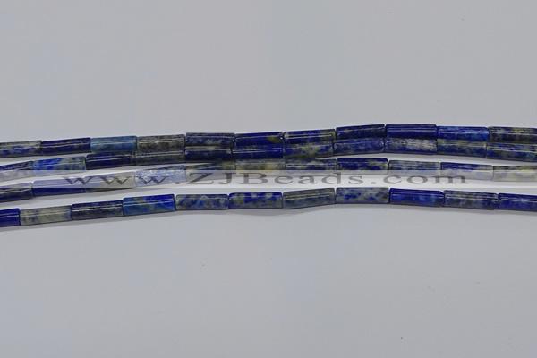 CTB356 15.5 inches 4*13mm tube lapis lazuli beads wholesale