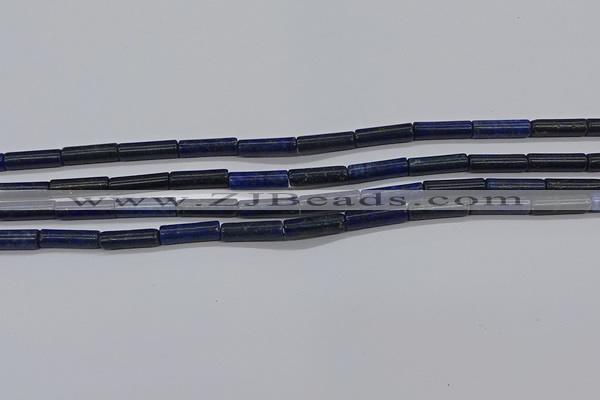 CTB357 15.5 inches 4*13mm tube lapis lazuli beads wholesale