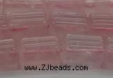 CTB501 15.5 inches 10*13mm triangle rose quartz beads wholesale